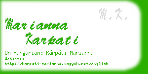 marianna karpati business card