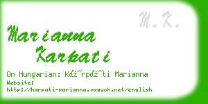 marianna karpati business card
